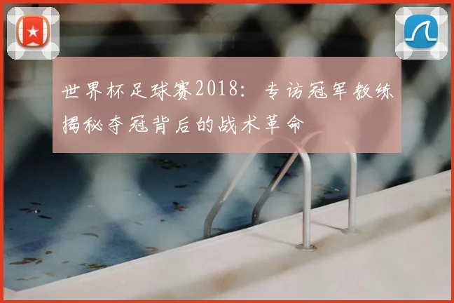 世界杯足球赛2018：专访冠军教练揭秘夺冠背后的战术革命